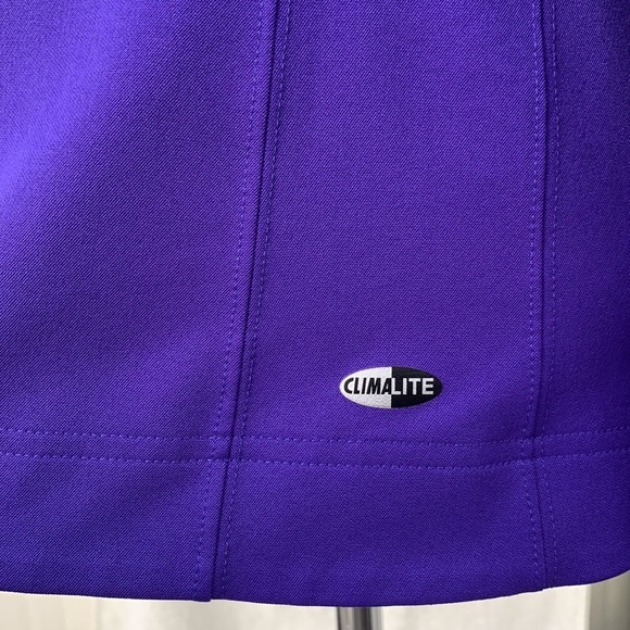 Adidas Climalite Purple Mock Neck Zip Up Training Jacket - Picture 9 of 11